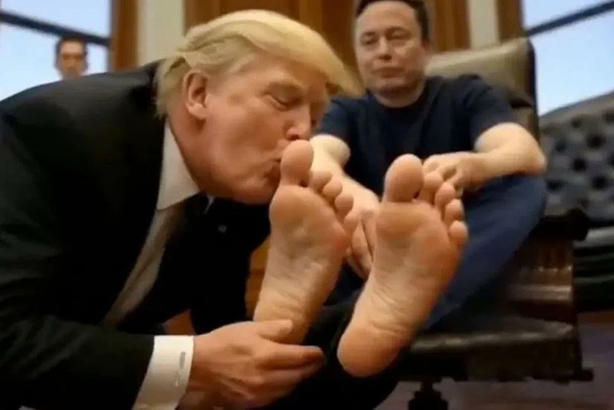 Fake AI video of Trump kissing Musk's feet plays out at US Government ...
