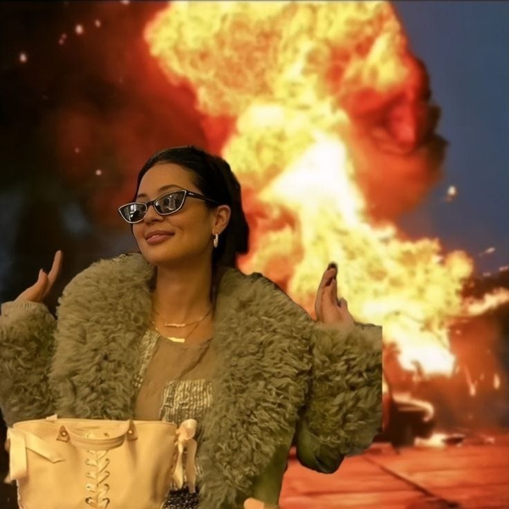 happily watching the world burn