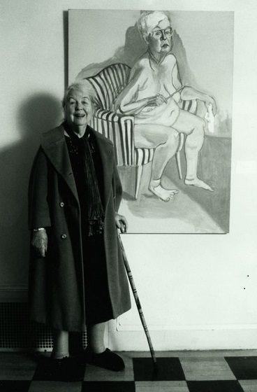 Alice Neel with self-portrait