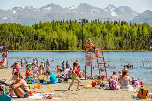 Goose Lake in Anchorage, Alaska.