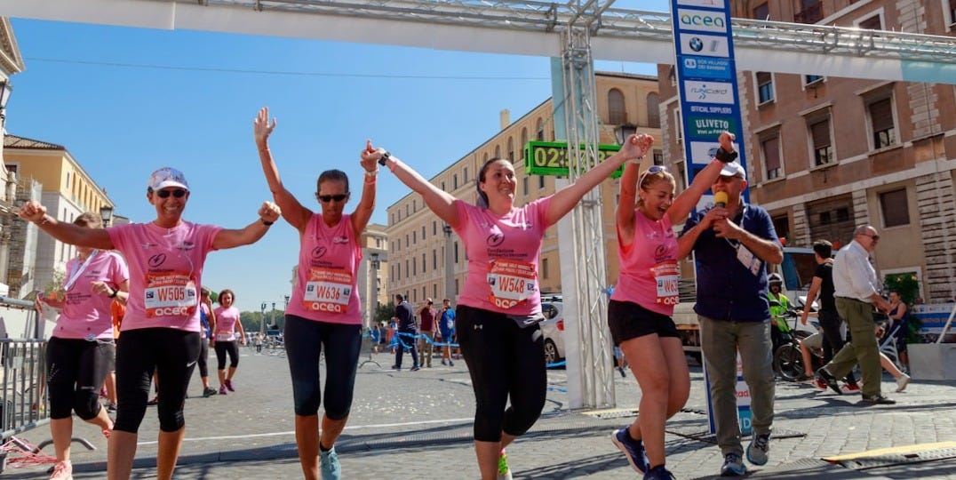 people participating Rome Half Marathon during daytime people participating Rome Half Marathon during daytime