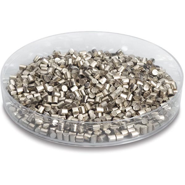 petri dish of cobalt pellets metallic and silvery petri dish of cobalt pellets metallic and silvery