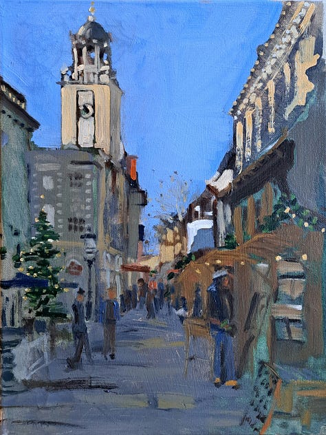 a collection of plein air paintings from Bristol and Bath