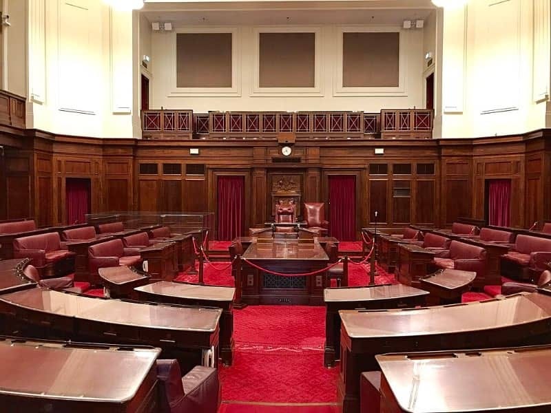 Australian Senate chamber, Old Parliament House, Canberra.