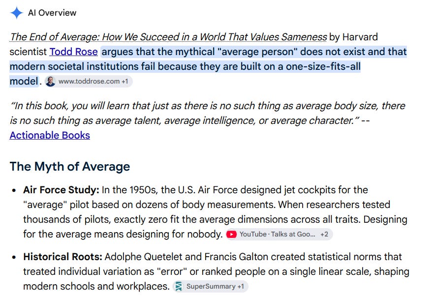 Nobody is Average