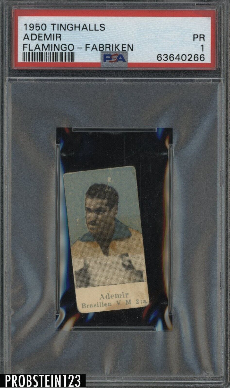 1950 Tinghalls Flamingo Fabriken Soccer Ademir PSA 1 POOR - Picture 1 of 1