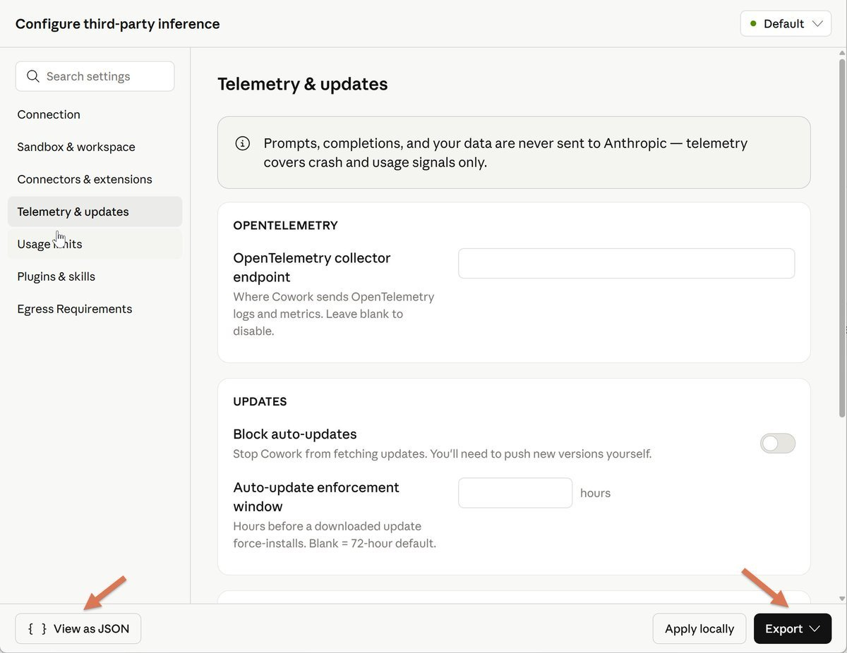 Telemetry in Cowork on P3