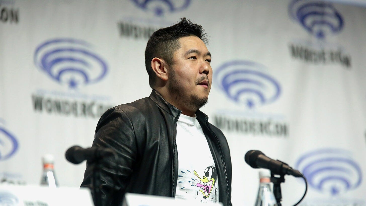 Eric Bauza, in a Looney Tunes T-shirt, at WonderCon in 2018. Image: Gage Skidmore via Wikimedia Commons