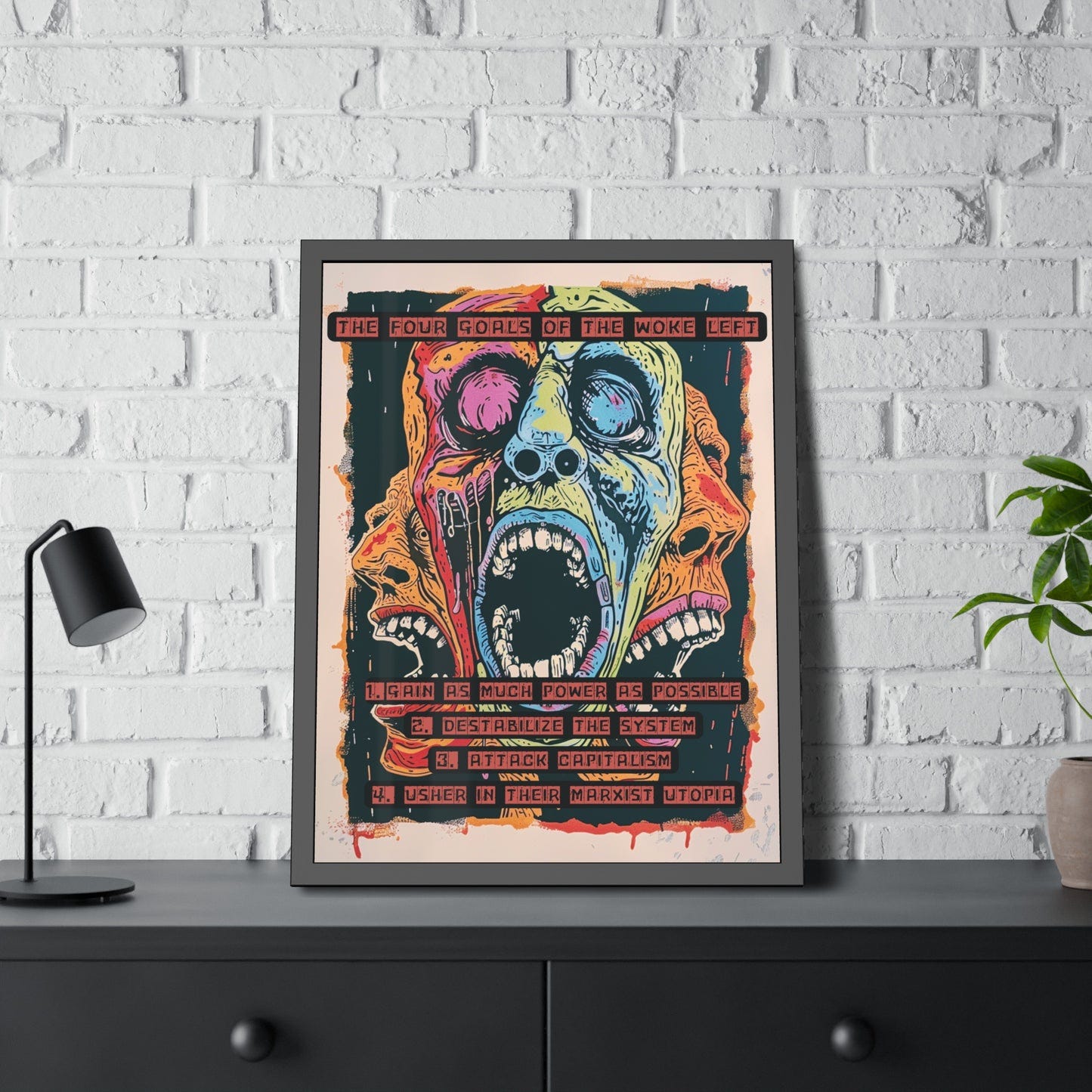 The Four Goals of the Woke Left Artisan Series Framed Paper Posters