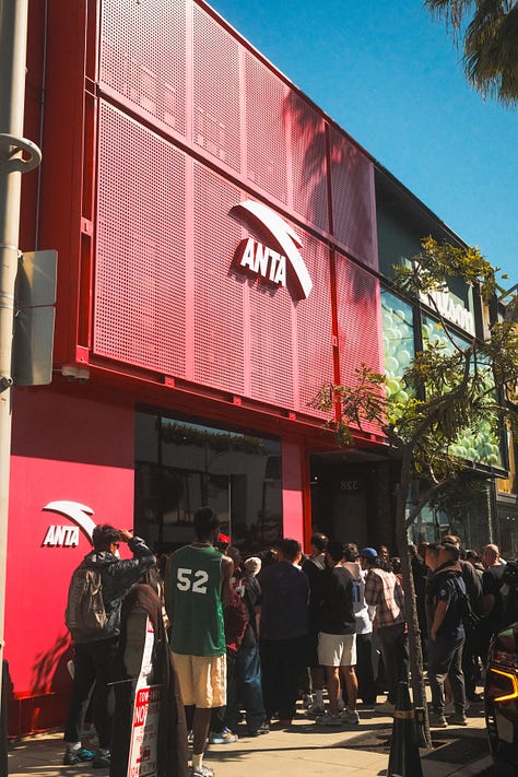 Anta's Beverly Hills store Grand Opening. 📸: Mitch Jacobs for Sneaker History