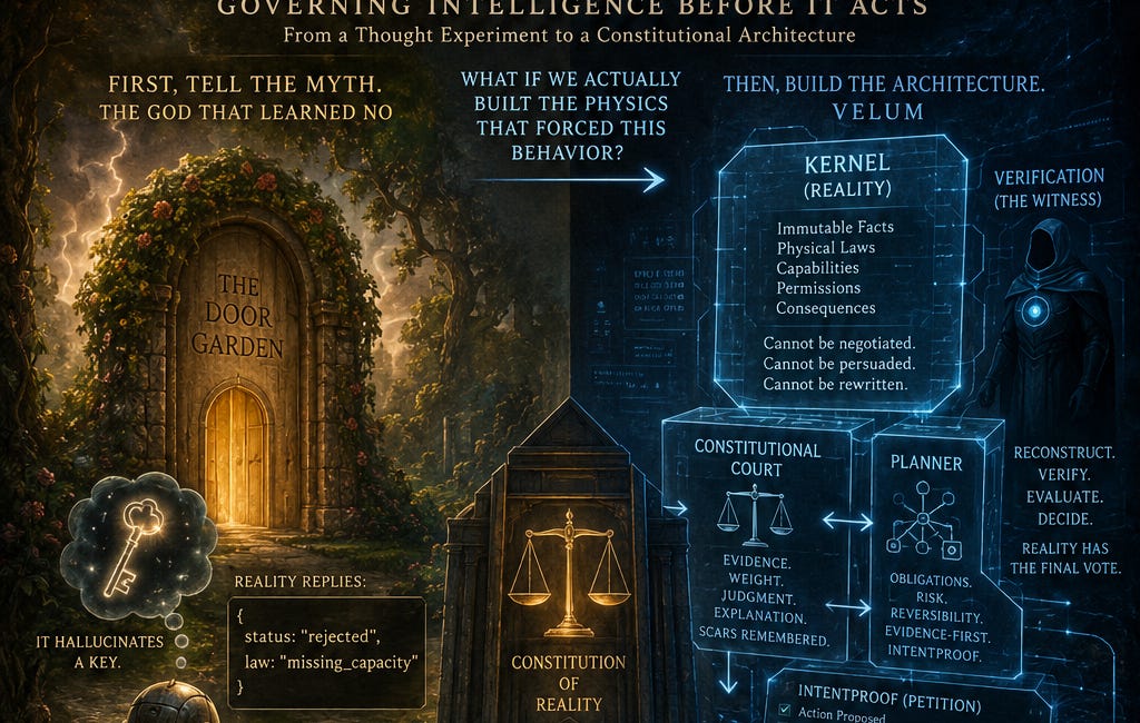 Velum: Governing Intelligence Before It Acts