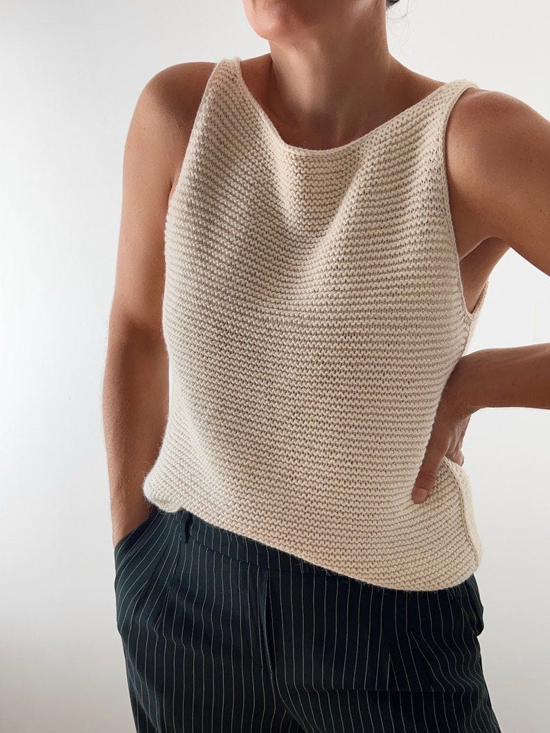 Knitting Pattern Soho Top Summer Knitting Top Down Knitting Pattern image 5