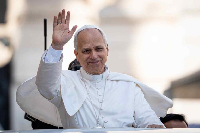 Pope Leo XIV leads his traditional Wednesday General Audience in St. Peter’s Square in Vatican City, Vatican, on November 1, 2025. Photo credit: © Stefano Costantino TTL/Avalon via ZUMA Press