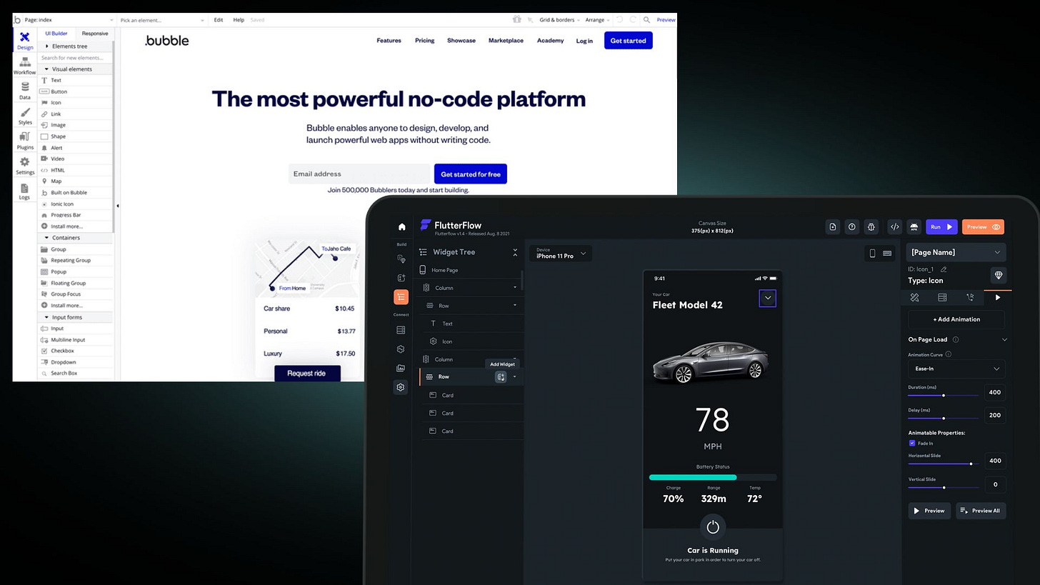 Interface Bubble Drag and drop and FlutterFlow code