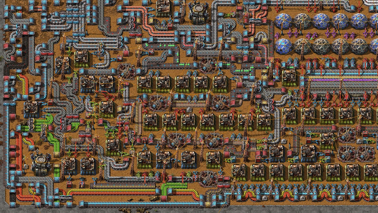 A screenshot from the game Factorio