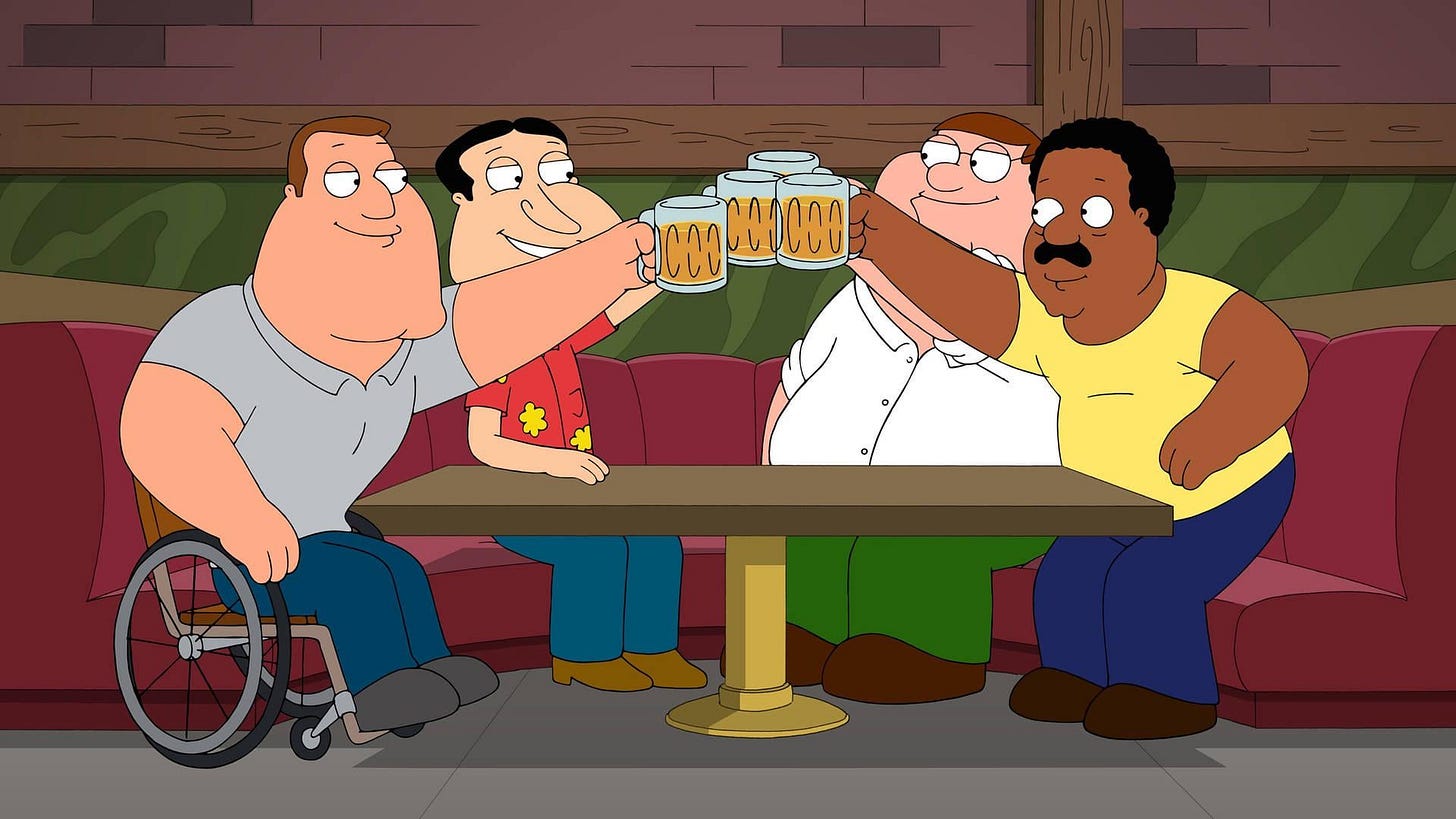 Out of all of Peter's friends, who do you think he's the closest to? : r/ familyguy