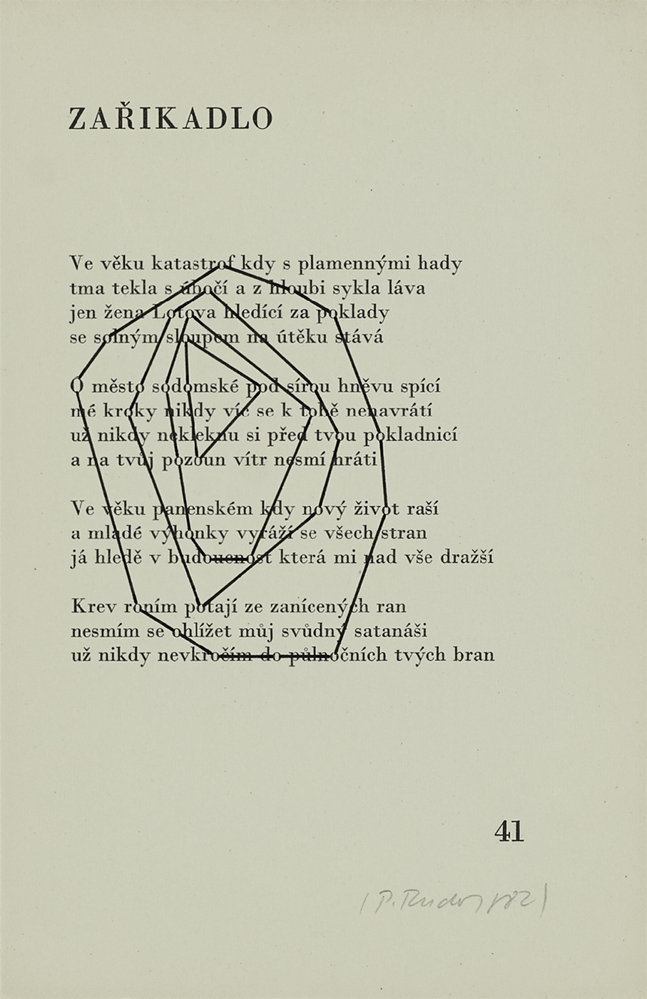 Pavel Rudolf, Komentář, 1982 [Archiv a sbírka Jiřího Valocha, Moravská galerie, Brně. © Pavel Rudolf]