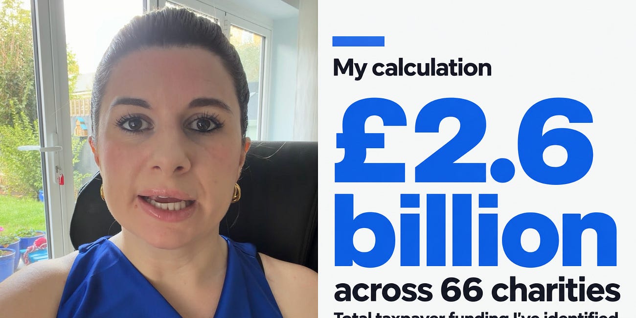£2.6 billion taxpayer funding spent on just 66 charities