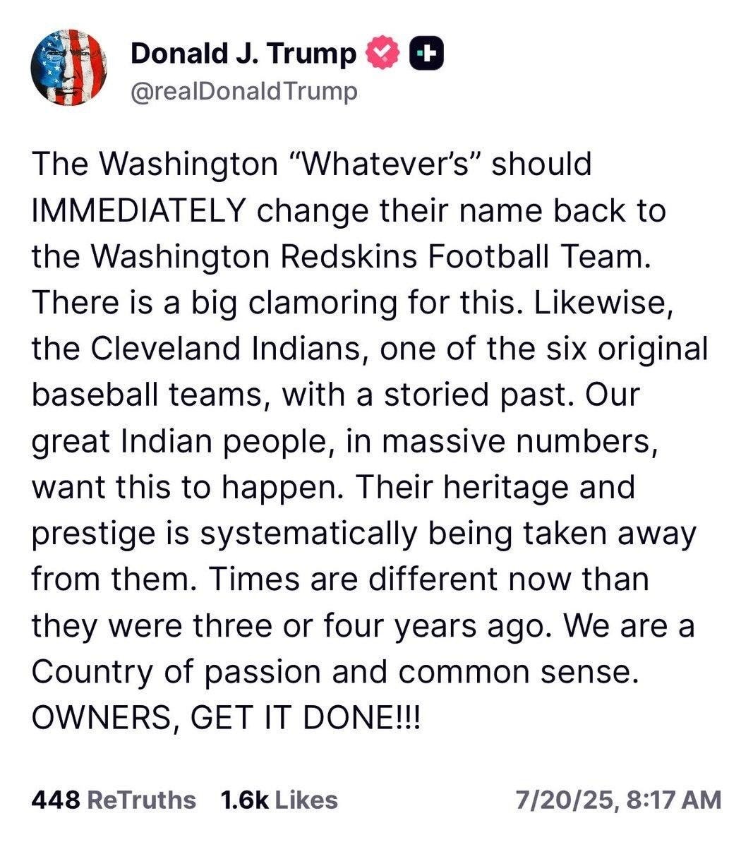 May be a Twitter screenshot of text that says 'Donald J. Trump @realDonaldTrump ト The Washington 