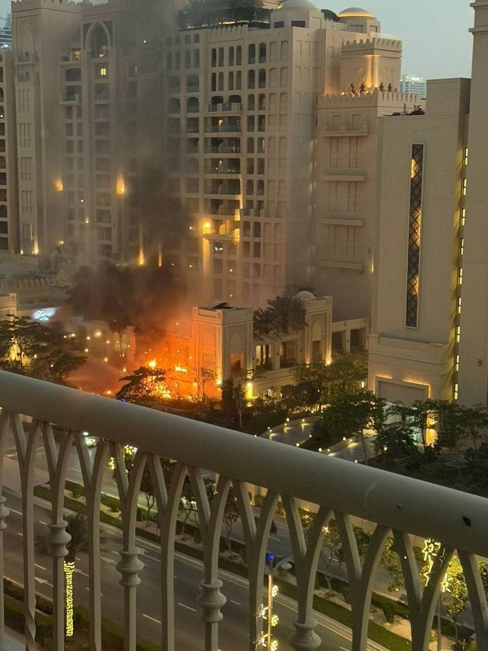 Dubai hotel fire: Blaze breaks out at Fairmont Hotel in Palm Jumeirah  during air attack | The Independent