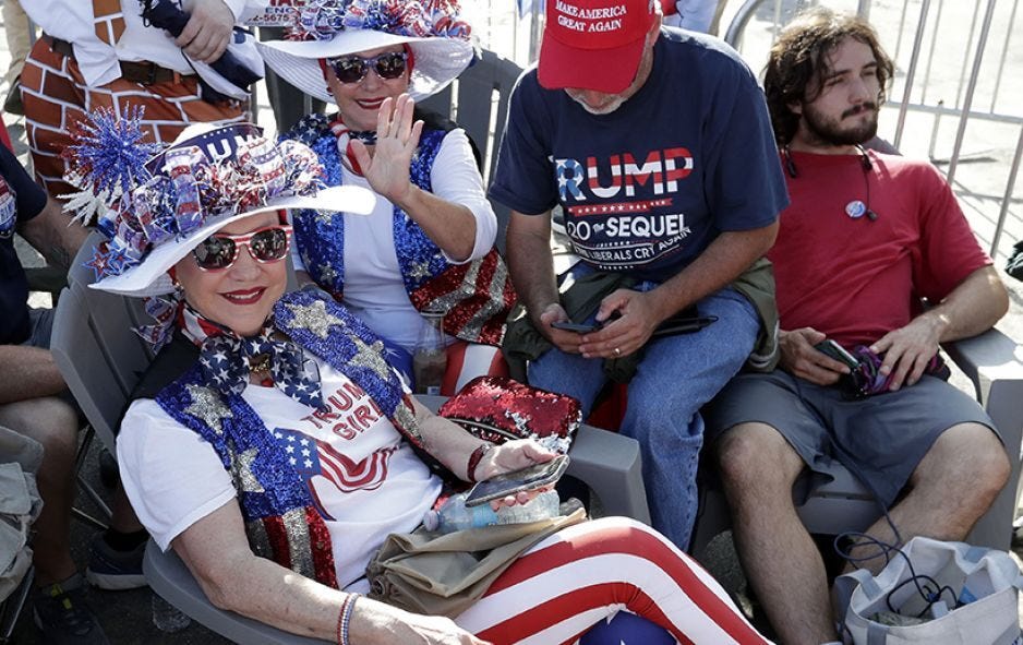 donald trump woman older men supporters at orlando rally donald trump woman older men supporters at orlando rally