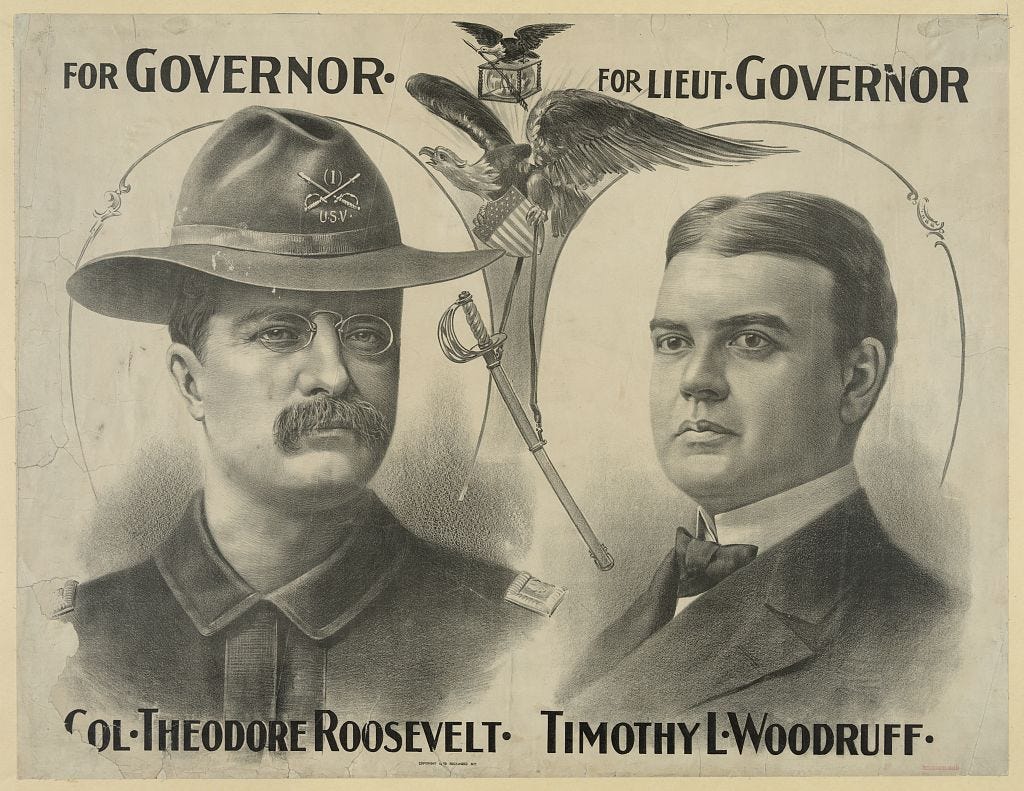 For Governor Col. Theodore Roosevelt, For Lieut. Governor Timothy L.  Woodruff | Library of Congress
