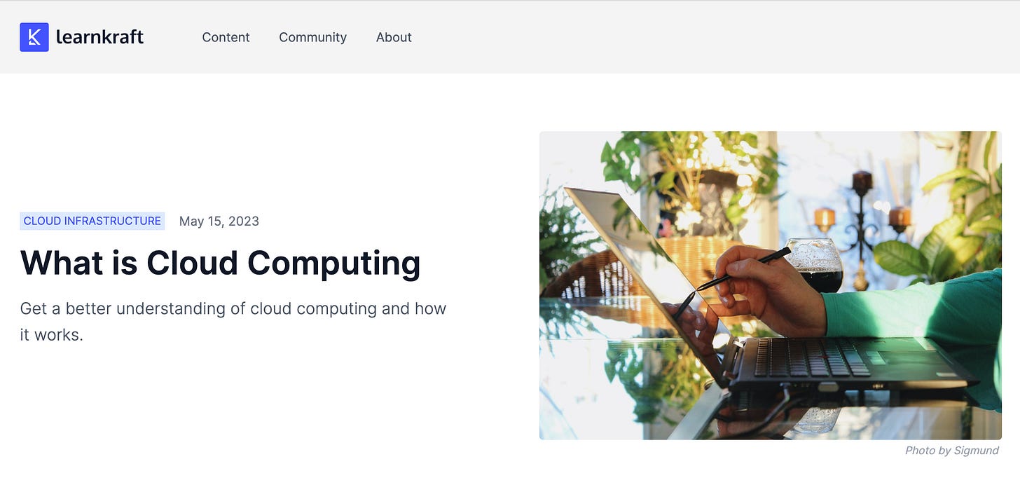 Cloud computing article