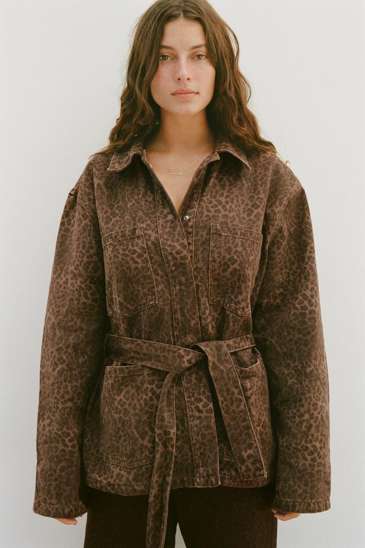 Zara ANIMAL PRINT TRF DENIM JACKET - only one - Image 1