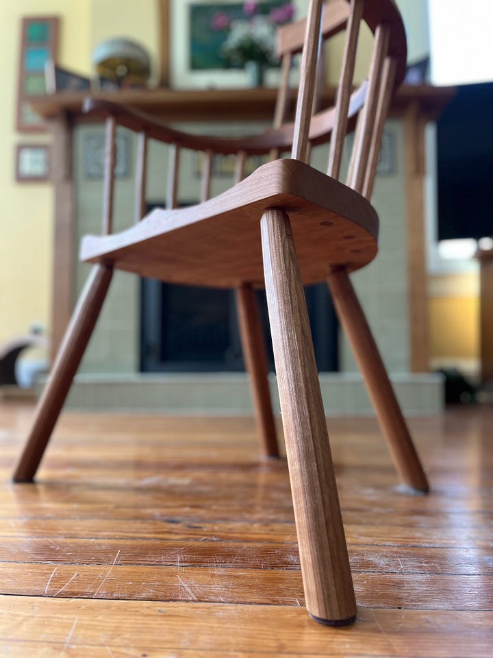 For Sale: 2 Stick Chairs in Cherry - by Christopher Schwarz