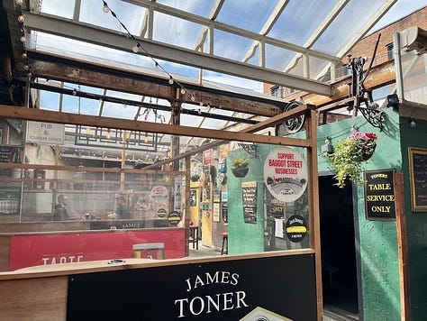 In and out at Toner's Pub
