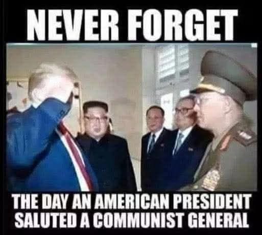 May be an image of 5 people, the Oval Office and text that says 'NEVER FORGET THEDAYANAMERICAN THE DAY AN AMERICAN PRESIDENT SALUTED A COMMUNIST GENERAL'