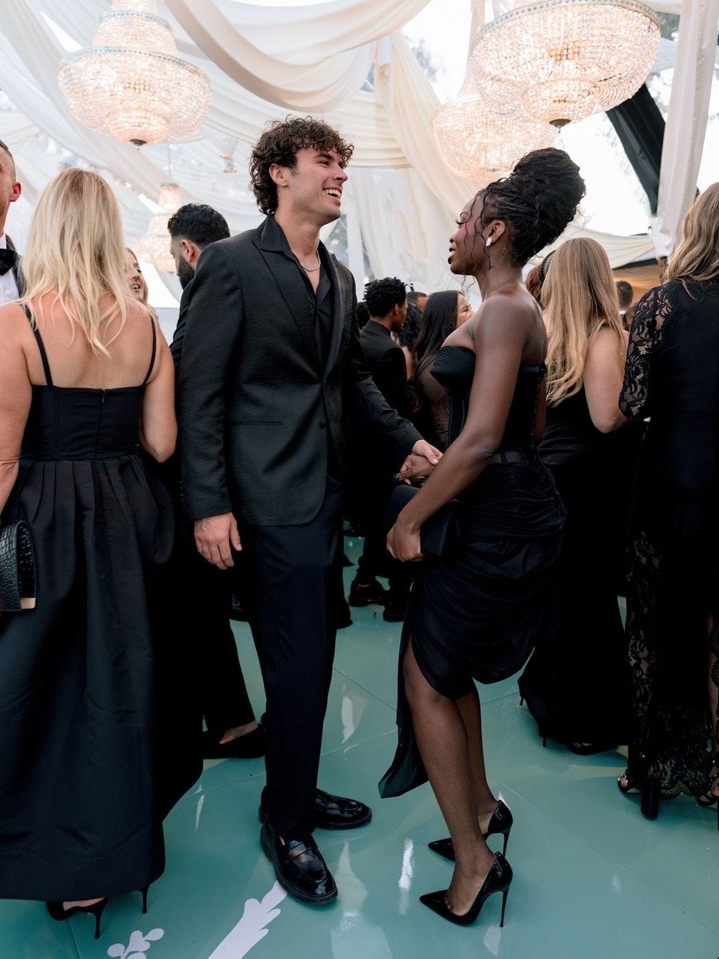 Image may contain Ian Somerhalder Daniivory Adult Person Wedding Clothing Footwear High Heel Shoe and Accessories