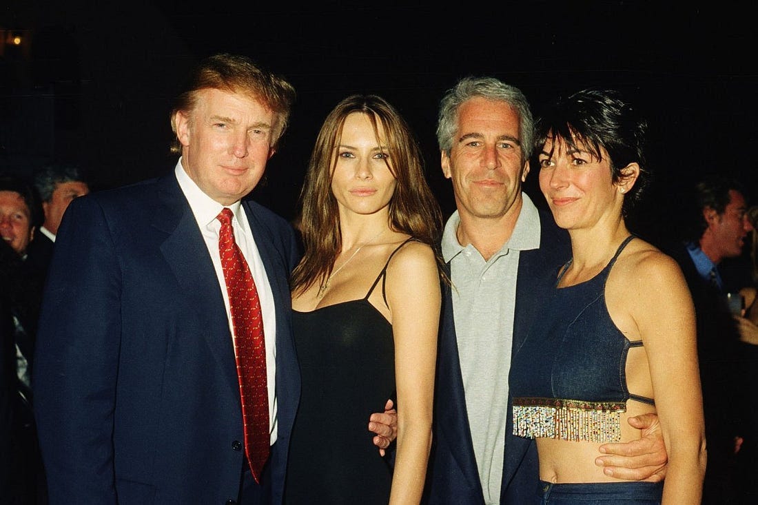 Donald Trump With Jeffrey Epstein, Ghislaine Maxwell