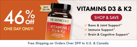 Get 46% Off on Vitamins D3 & K2