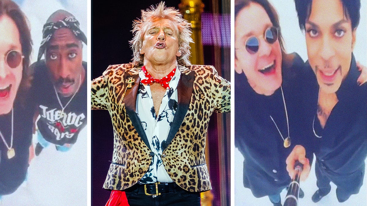 Rod Stewart shows Ozzy Osbourne using a selfie stick in heaven, fans say it's too soon