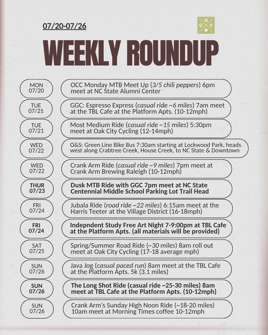 Weekly Roundup: July 20-26 Weekly Roundup: July 20-26