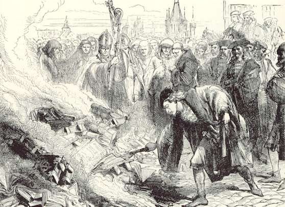 Wycliffe burned at the stake