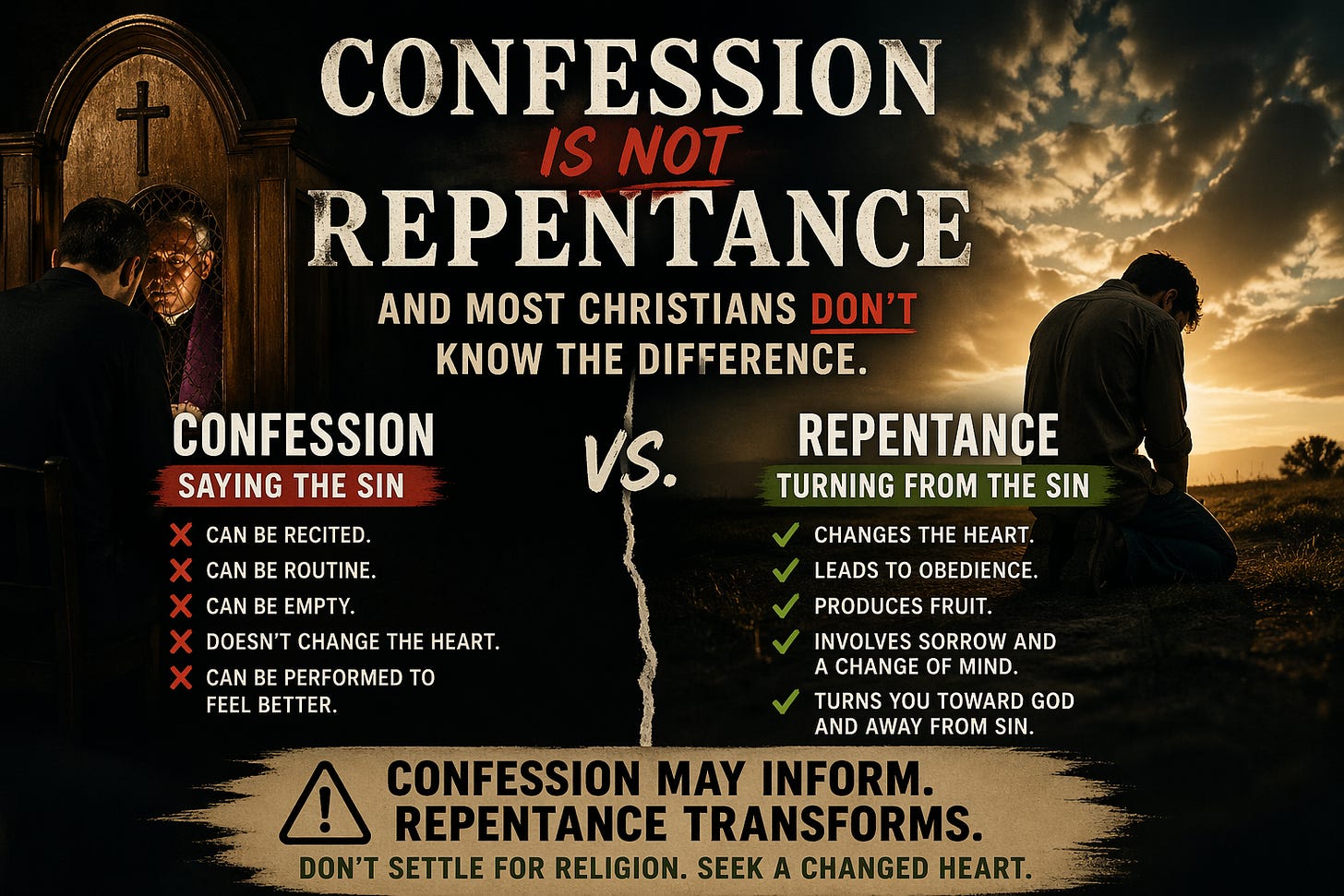 Confession Is Not Repentance — And Most Christians Miss the Difference