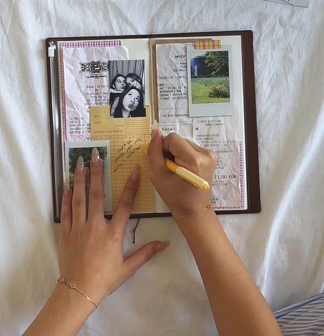 Creative ways to fill an empty notebook - notes by allie