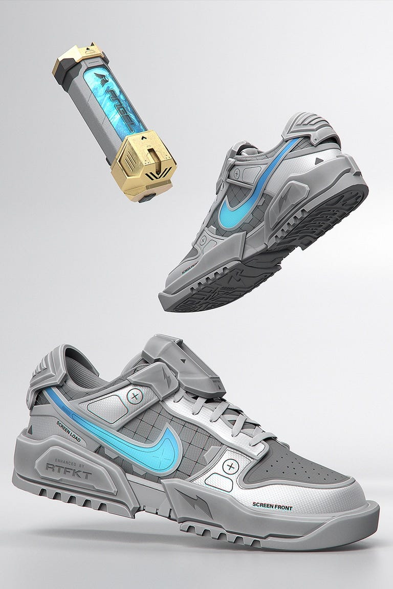 2022 年 4 月，RTFKT 发布了 RTFKT x Nike Dunk Genesis CryptoKicks，这是该品牌与耐克合作的首款数字运动鞋。