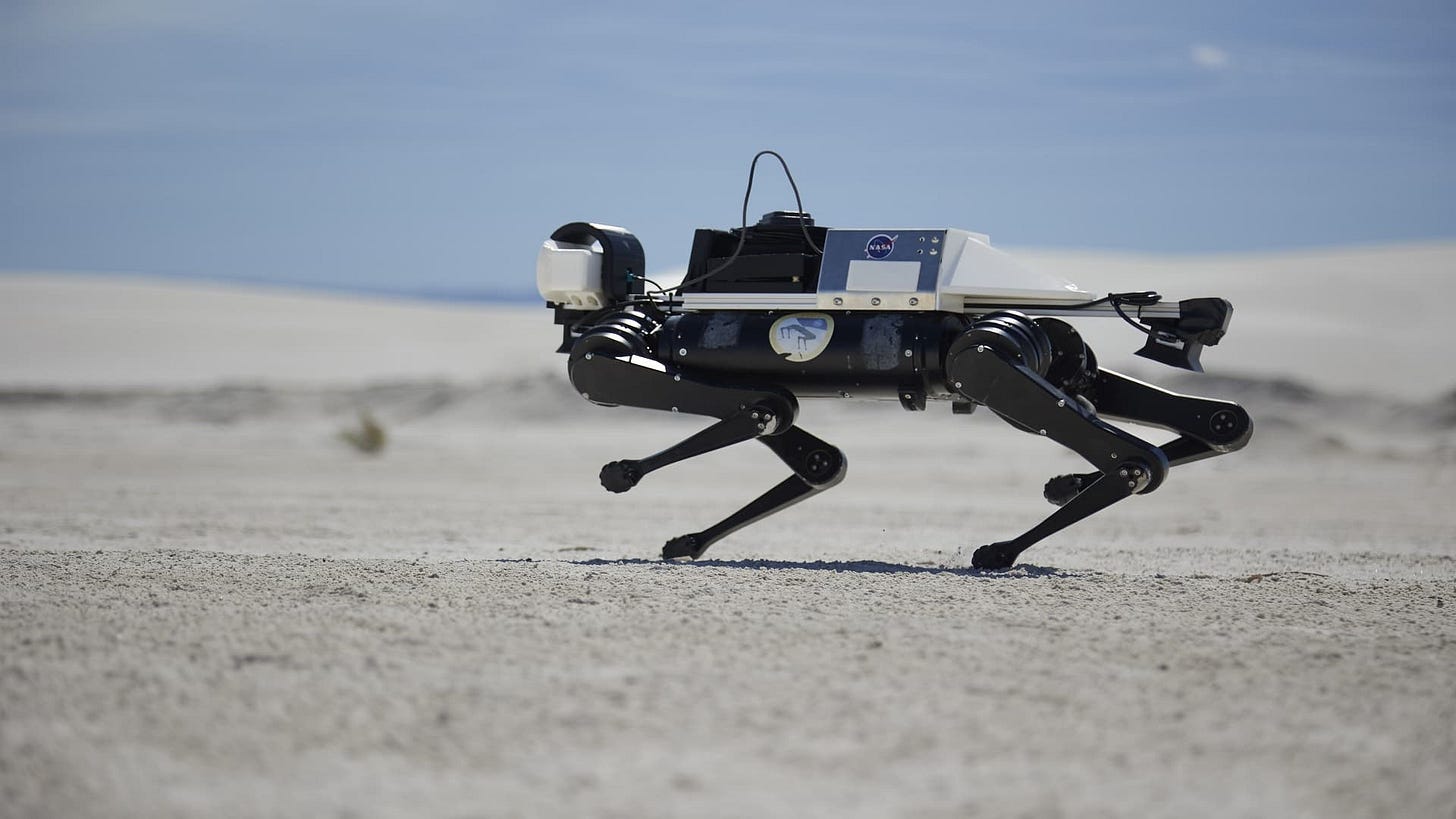Robot dog trains on White Sands dunes for future Mars exploration