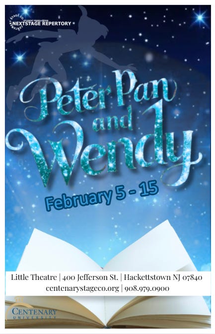 Centenary Stage Company NEXTSTAGE REPERTORY Presents PETER PAN AND ...