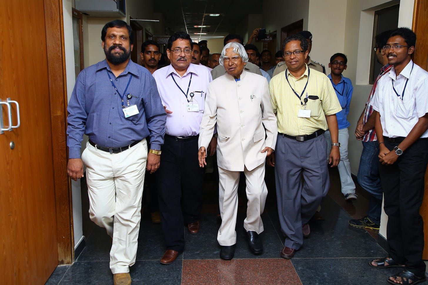 Kalam walking the IIST campus with faculty. Kalam walking the IIST campus with faculty.