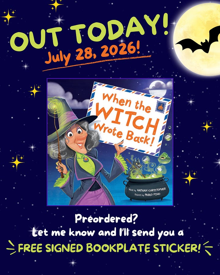 If you've ordered When the Witch Wrote Back! I will send you a signed bookplate sticker.