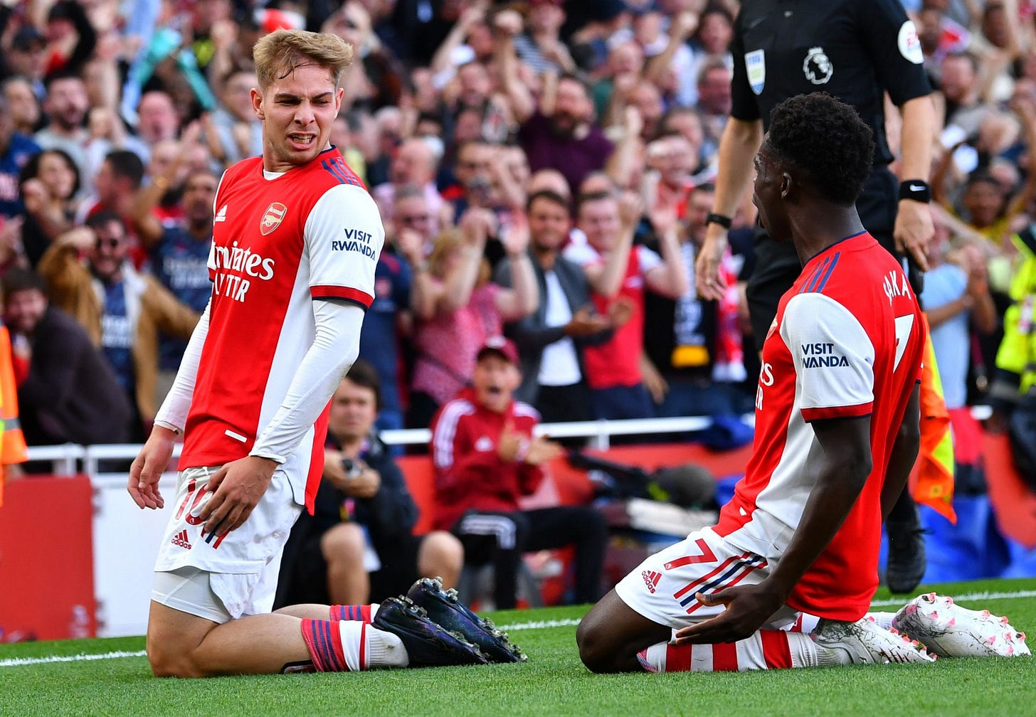 Arsenal: Bukayo Saka and Emile Smith Rowe's derby domination offers a  glimpse into Mikel Arteta's vision