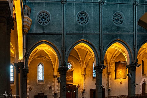 Inside the Pau Saint-martin church