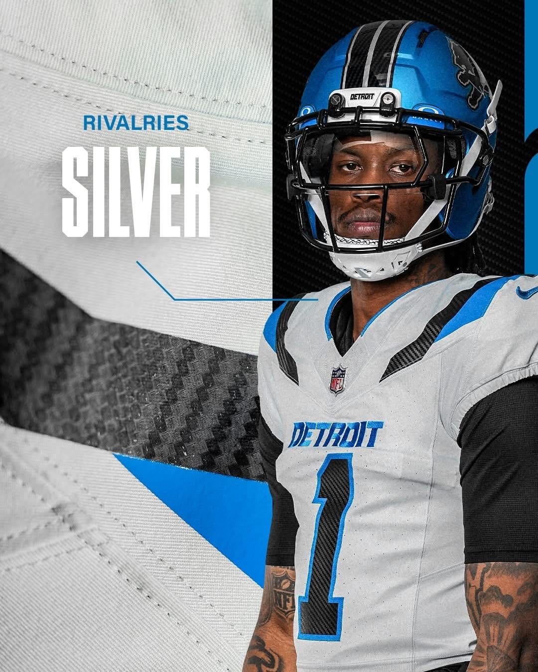 Detroit Lions 2026 Rivalries silver jerseys Detroit Lions 2026 Rivalries silver jerseys