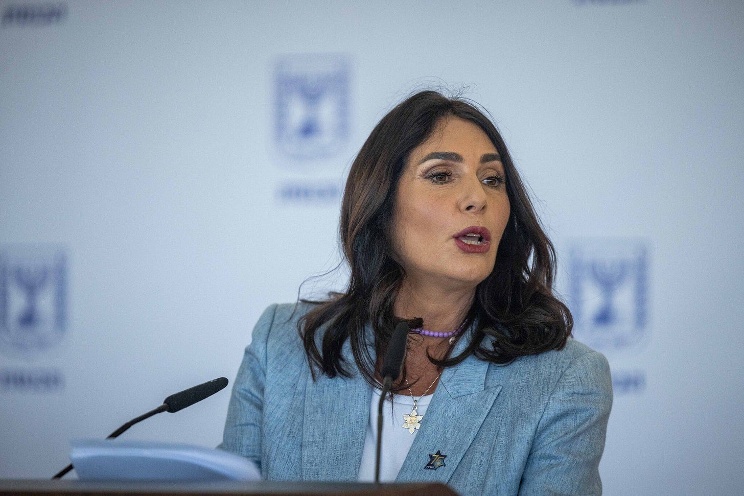 Regev said to direct cameras to cut away from protest signs at torch- lighting event | The Times of Israel