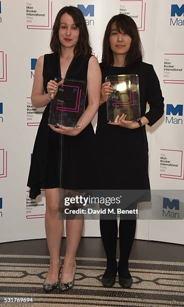 Deborah Smith, translator and Han Kang, author of the winning book... News  Photo - Getty Images