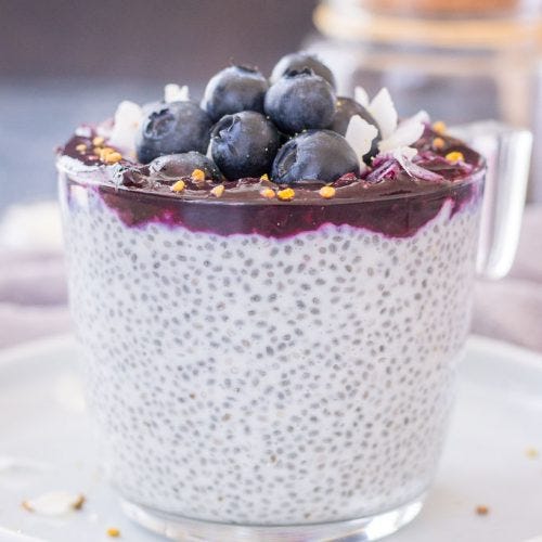 Blueberry Coconut Chia Pudding recipe